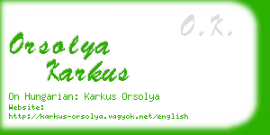 orsolya karkus business card